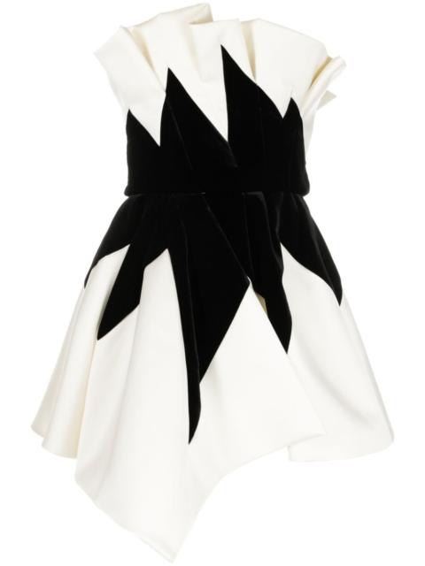 strapless flared minidress