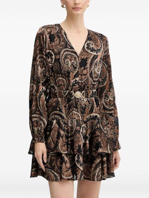 paisley-print mini dress