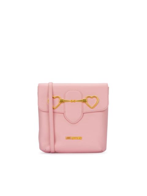 heart-plaque shoulder bag