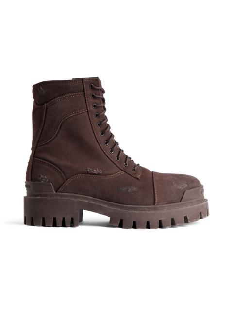 Men's Combat Strike Boot in Dark Brown