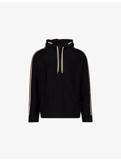 Striped Regular-Fit Cotton-Blend Hoodie