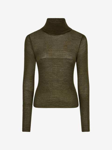 Silk/wool-Blend Turtleneck