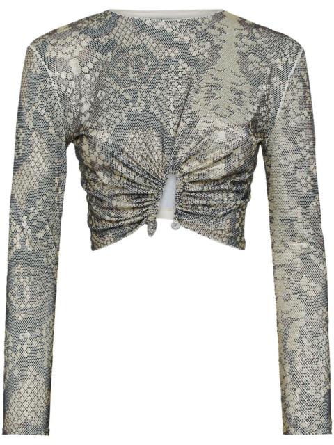 glass crystal embellishment T-shirt