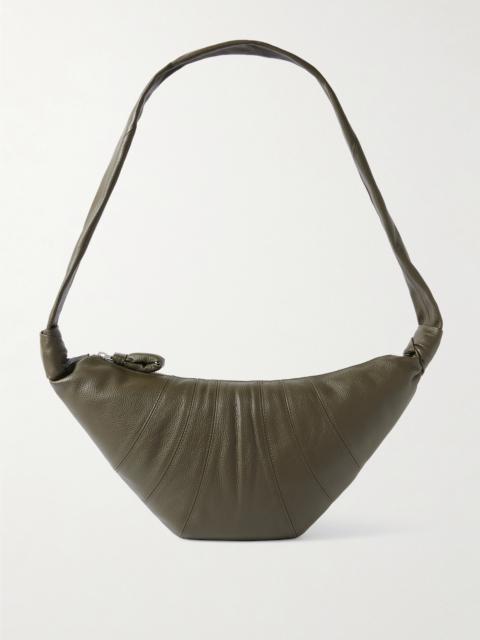 Croissant Medium Paneled Textured-leather Shoulder Bag