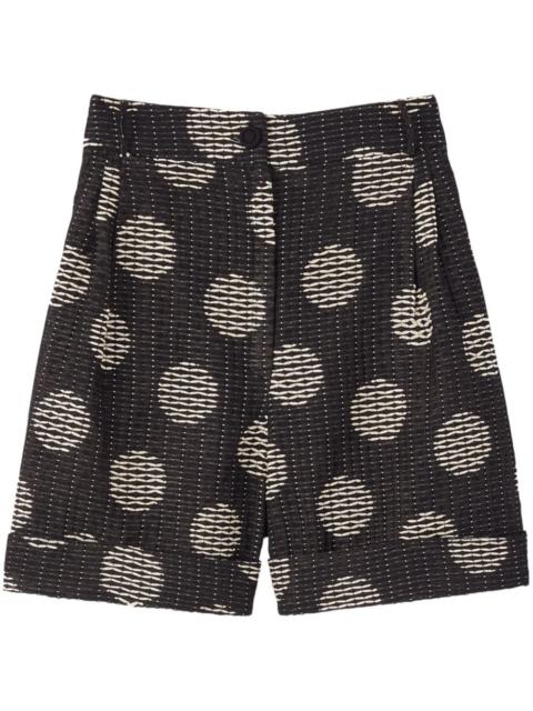 Daniel polka-dot jacquard shorts