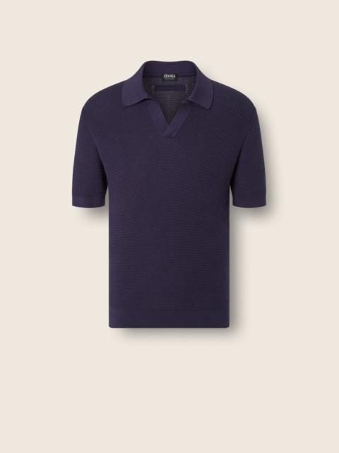 DARK INDIGO BLUE PREMIUM COTTON POLO SHIRT