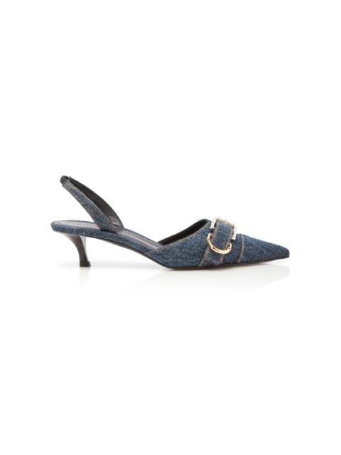 Voyou Denim Slingback Pumps blue