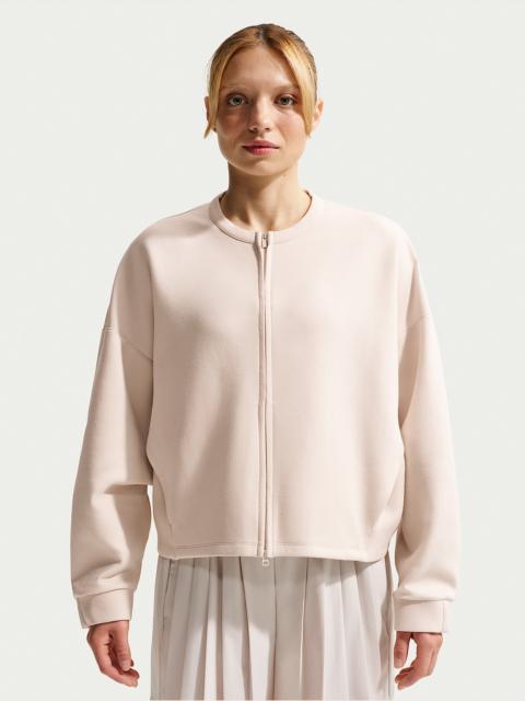 Nike 24.7 ImpossiblySoft Women's Dri-FIT Oversized Crew-Neck Full-Zip Top