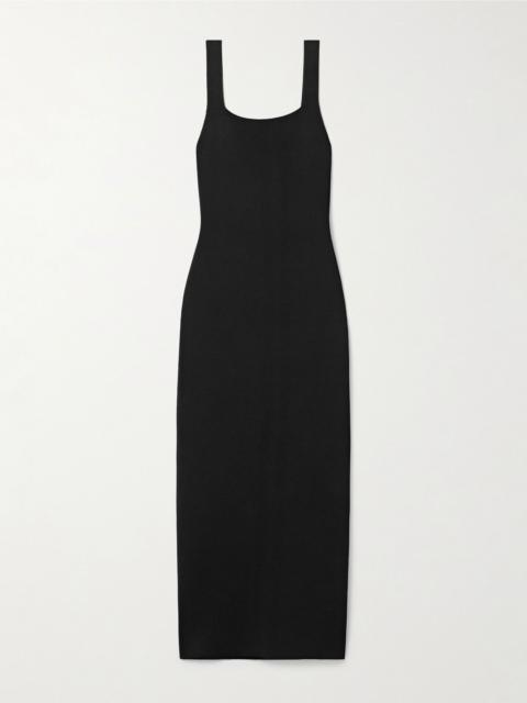 Dixi stretch-knit midi dress Black