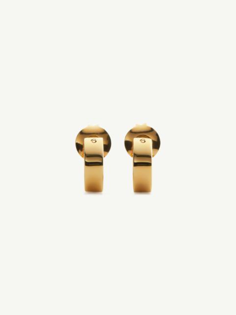 Numeric Minimal Signature Hoop Earrings