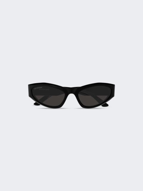 Cat-eye Sunglasses Shiny Solid Black