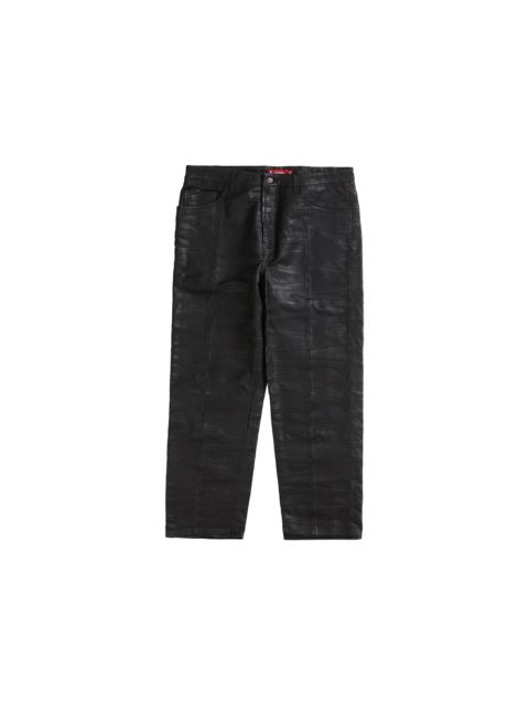 Supreme Patchwork Leather 5-Pocket Jean Black