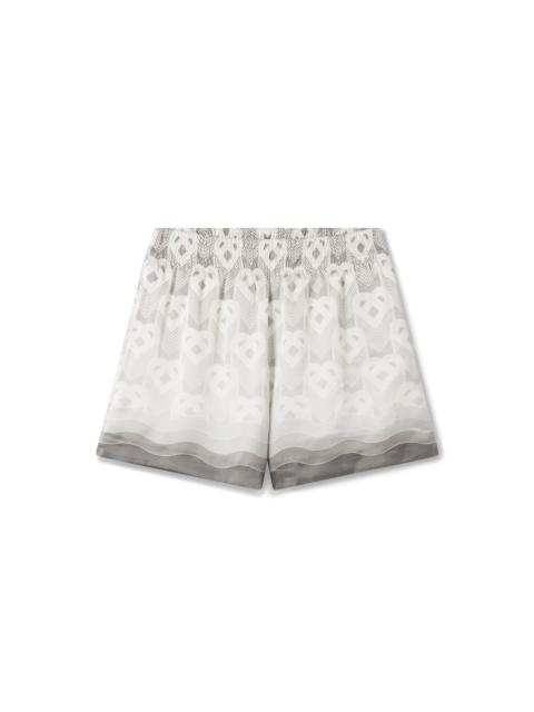 Gradient Heart Monogram Silk Shorts | Casablanca Paris