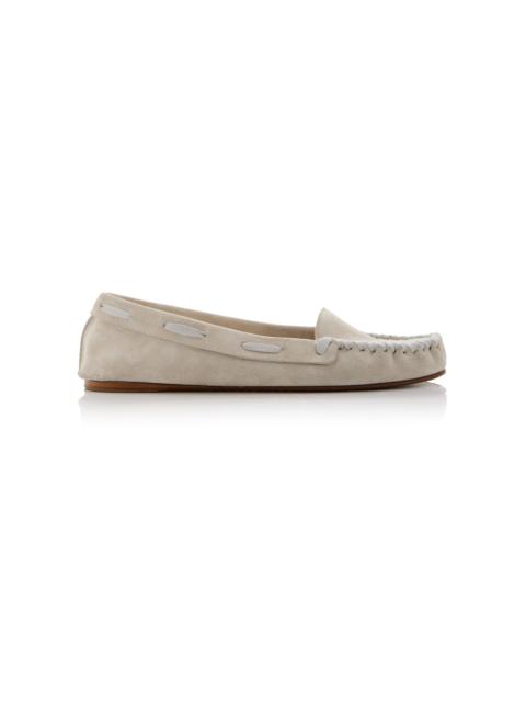 Mabel Suede Mocassins white