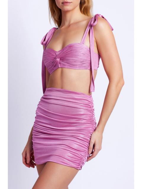 Metallic Jersey Mini Skirt