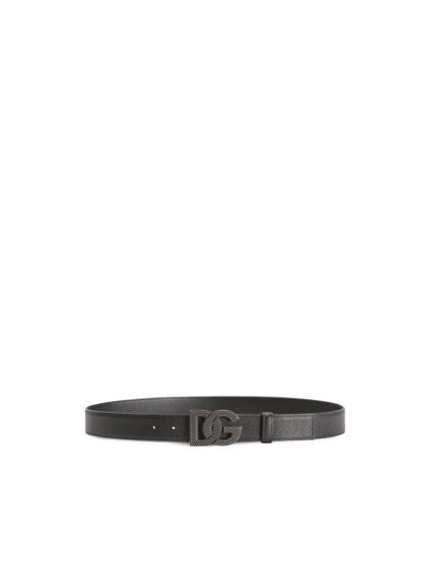 logo-embellished leather belt