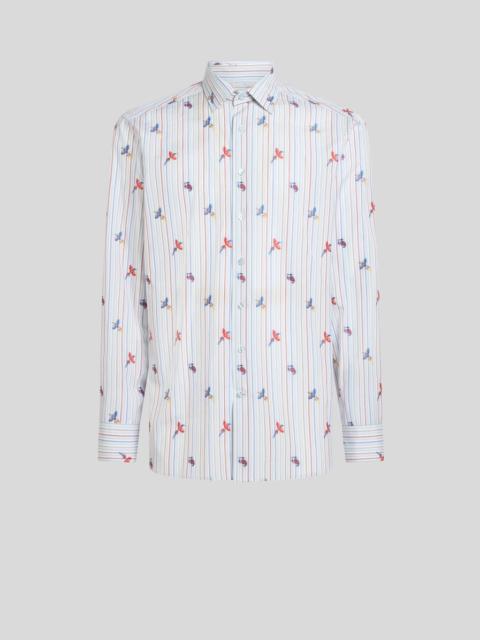 ARCHIVE TIE COTTON JACQUARD SHIRT