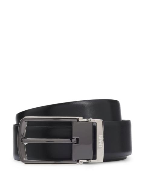 REVERSIBLE BELT IN SMOOTH AND PRINTED LEATHER
