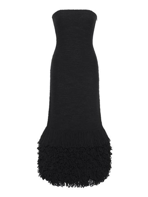 Corus Knit Maxi Dress in Black Cashmere Silk