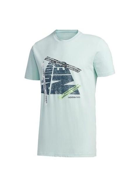 adidas neo M Fsves Printing Short Sleeve Green FP7305
