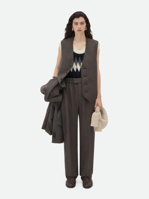 Houndstooth Wool Gilet With Label