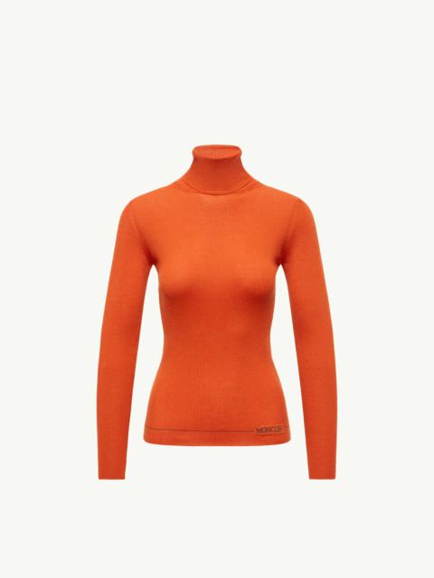 Logo Wool Turtleneck Sweater