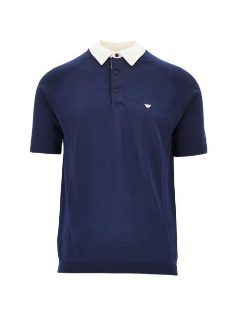 contrast-collar polo shirt