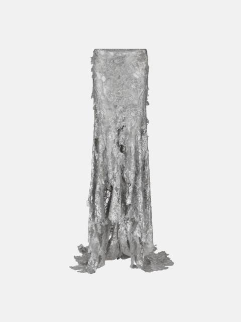 SILVER LONG SKIRT