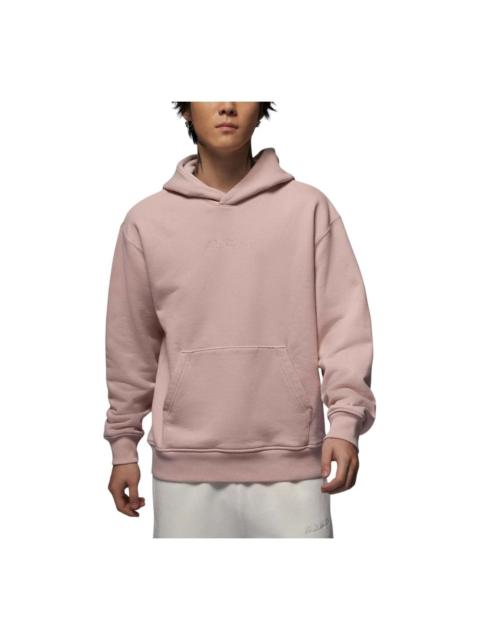Air Jordan Wordmark Fleece Pullover Hoodie Asia Sizing 'Pink Oxford' FZ3953-601