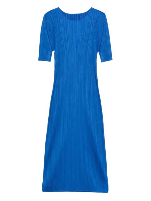 Monthly Colour : August pleated midi dress