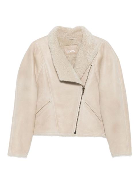 Blondine zip-front shearling jacket