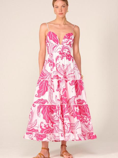 Long Dress Milena - Pink Reef Wave