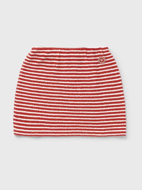 Serif Logo Striped Terry Aline Skirt