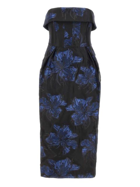 off-the-shoulder floral-print dress