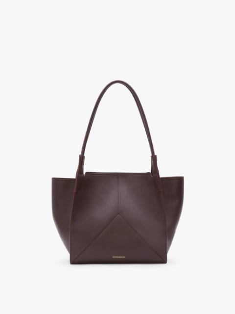 Victoria Tote Bag In Burgundy Leather