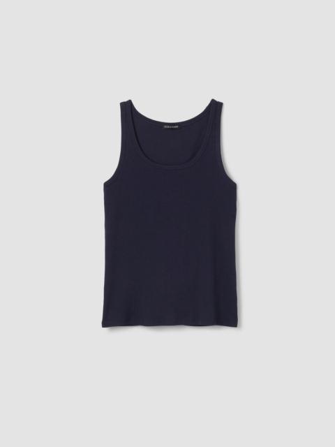 Organic Cotton Stretch Rib Slim Tank