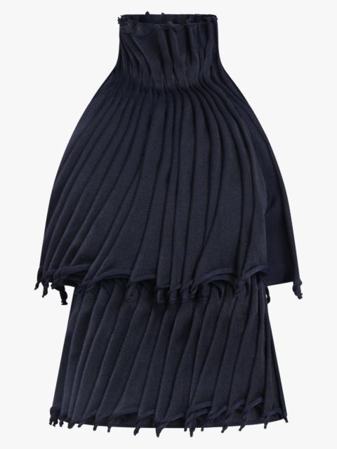 LAYERED SLEEVELESS 3D PLEAT TOP | MIDNIGHT