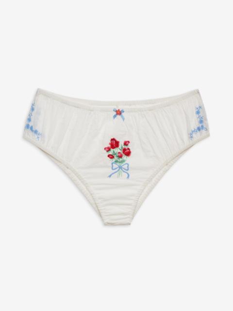 Forget Me Not Embroidery Bloomer Panty