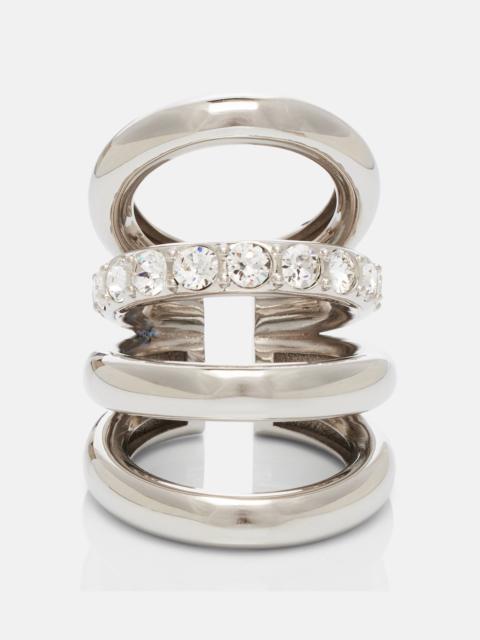 Crystal-embellished ring