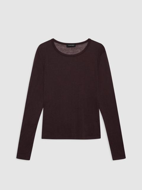 Sylvie Long Sleeve Tee - Dark Brown