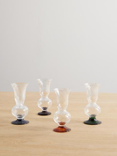 Sippers Set Of Four Mini Murano Glasses