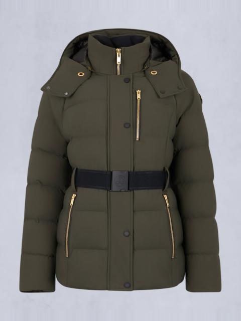 GOLD SERIES NYLUXE CAMBRIA SHEARLING TRIM JACKET