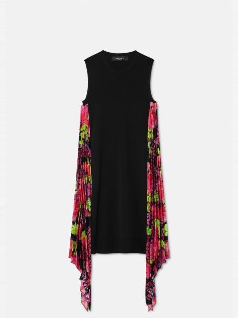 Logo Orchid Knit Mini Dress