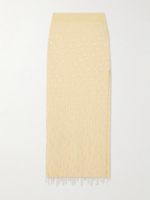 Depois Embellished Knitted Maxi Skirt
