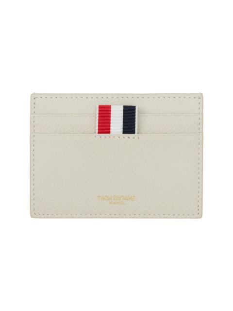 Off-White Pebble Grain Hector Single Card Holder