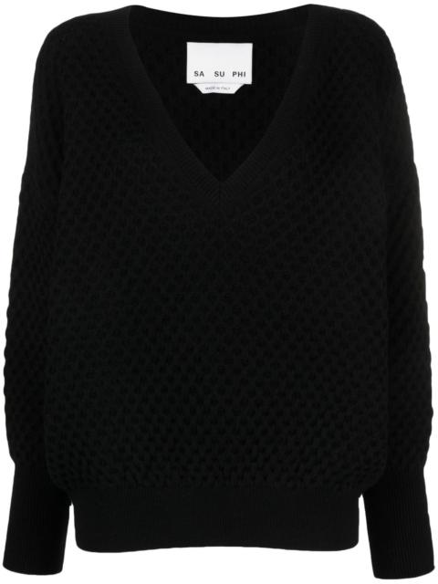 V-neck cashmere jumper
