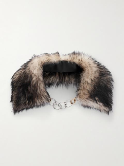 Embellished Shearling Collar