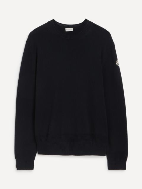 Navy Cotton Crew-Neck Jumper