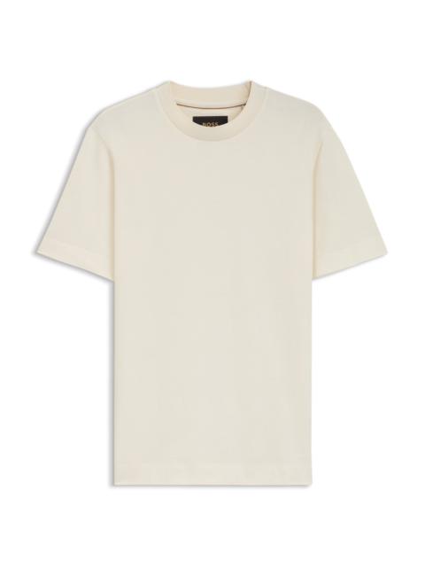 COTTON-SILK T-SHIRT WITH PRINCE OF WALES CHECK