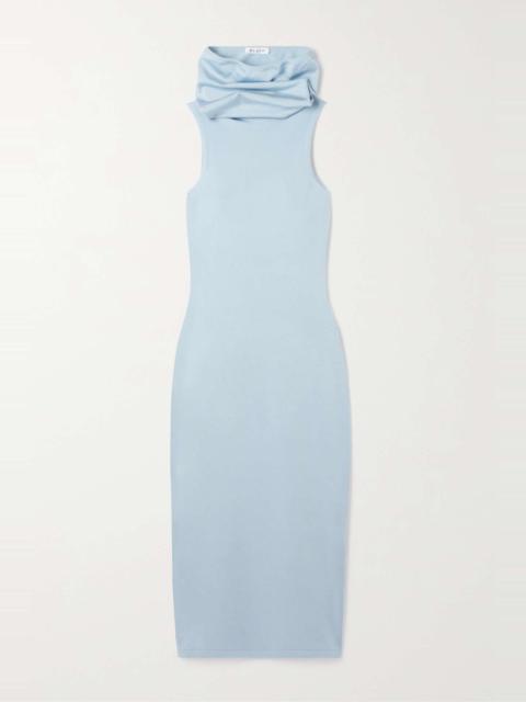 Hooded stretch-knit dress
